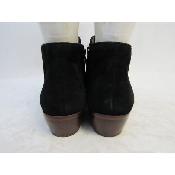 Sam Edelman Womens Size 9 M Black Suede Zip Ankle Fashion Boots Bootie - Picture 7 of 11